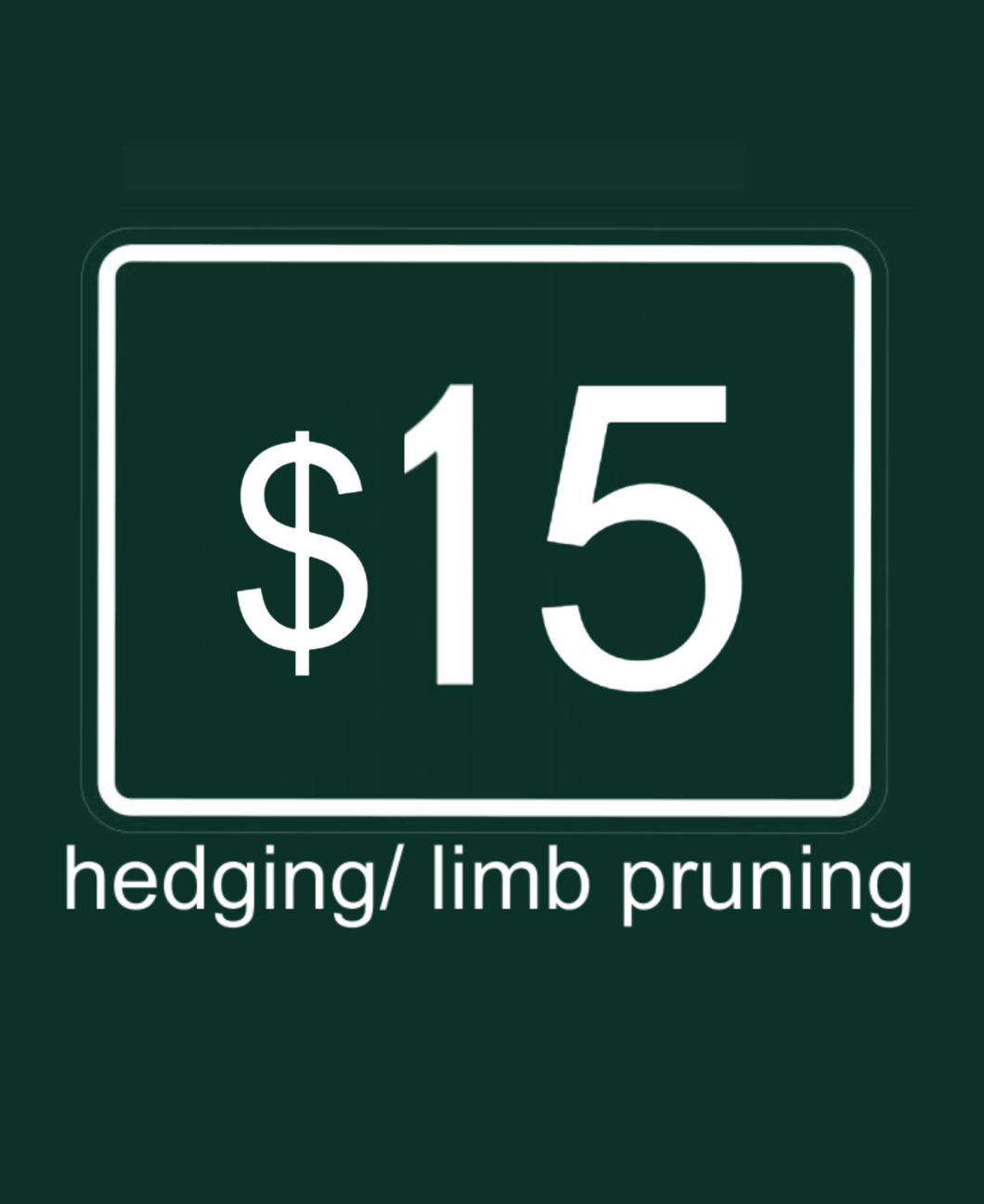 Hedging/ limb pruning